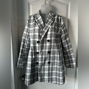 Forever 21 Black and White Plaid Blazer